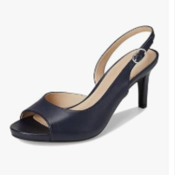 Tang'scuisins Black Open Toe Sandals Strappy Slingback Stylish High Heel Shoes - Picture 1 of 8